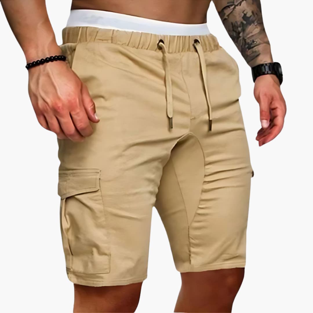 Bermuda Cargo Uomo con Coulisse e Tasche Multiple