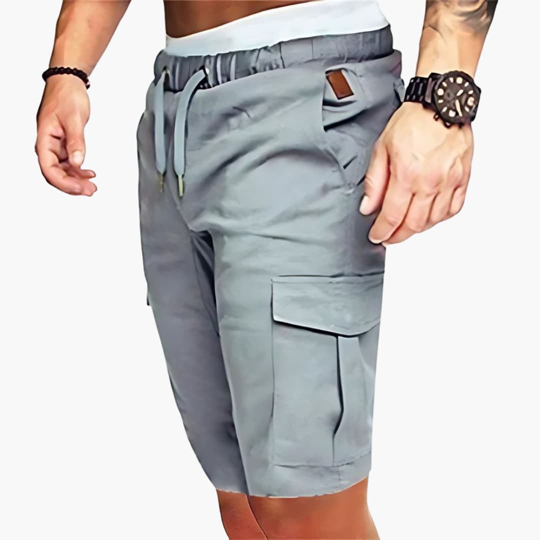 Bermuda Cargo Uomo con Coulisse e Tasche Multiple