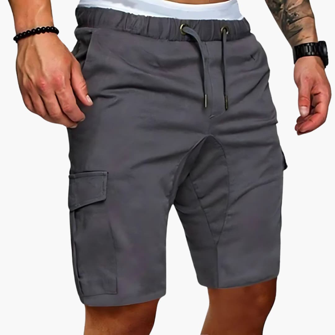 Bermuda Cargo Uomo con Coulisse e Tasche Multiple