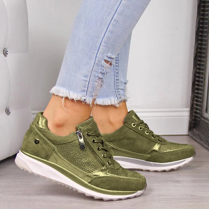 Mocassini da Donna con Soletta Confortevole – Adatti per l'Uso Quotidiano, Con Cerniera e Vita Elastico