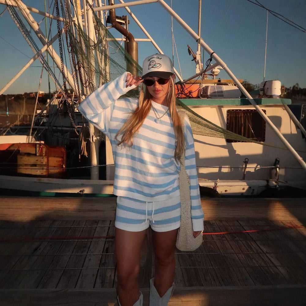 Set Oversized Donna – Casual con Pantaloni Corti e Maglione per Primavera e Estate