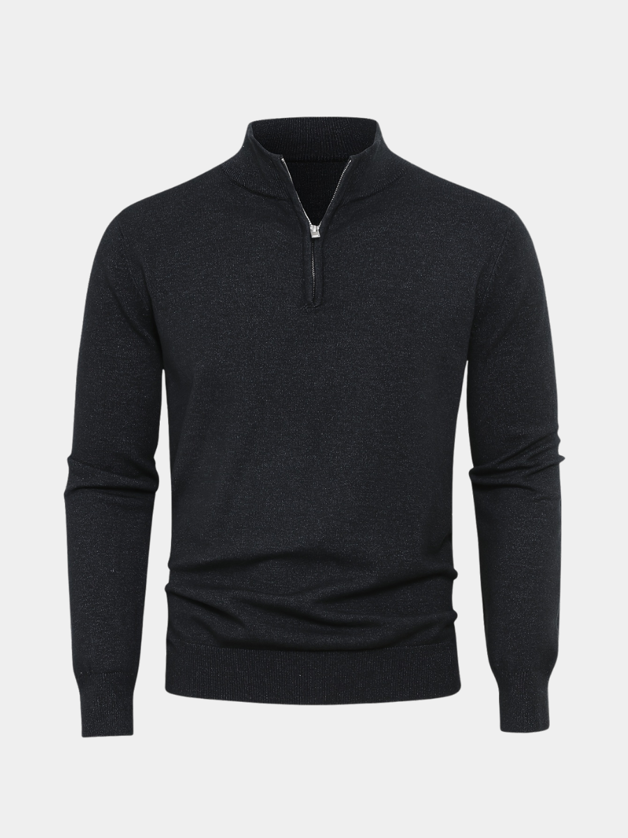 LAURENT MONACO | MEN'S ZIP-NECK SWEATER 1