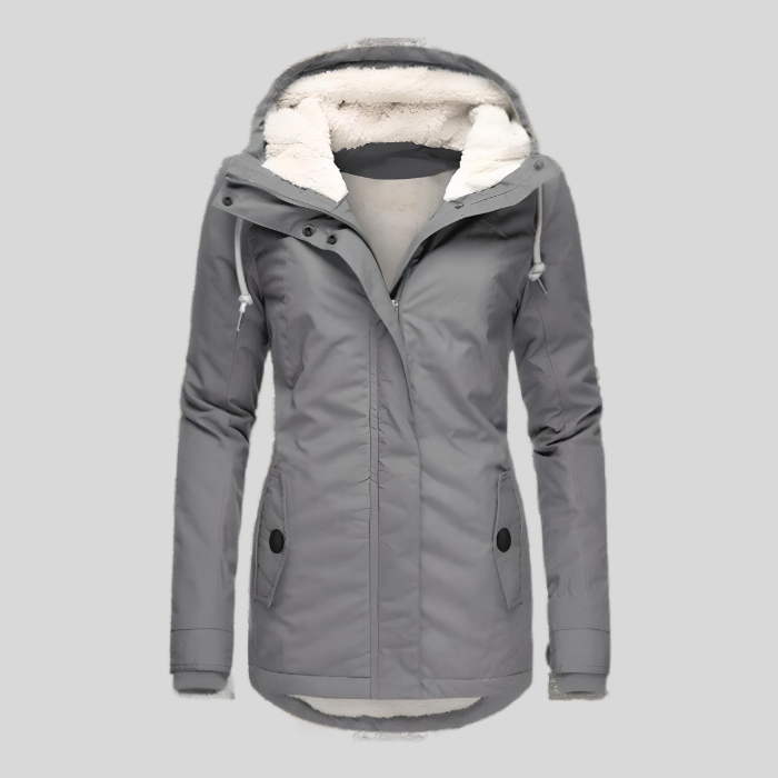 Cappotto Invernale Donna Lungo Impermeabile con Cappuccio Regolabile