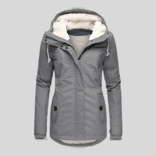 Cappotto Invernale Donna Lungo Impermeabile con Cappuccio Regolabile