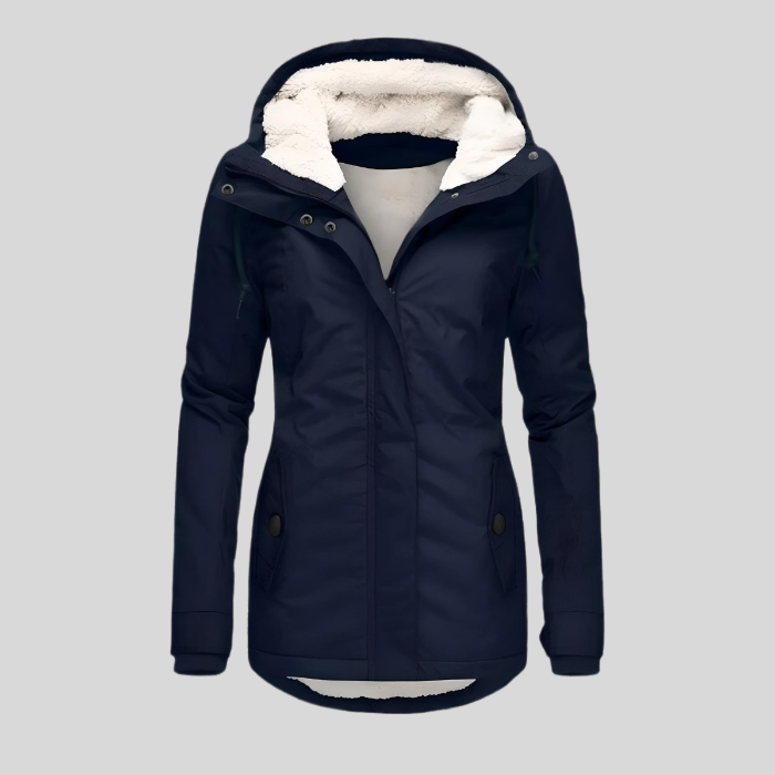 Cappotto Invernale Donna Lungo Impermeabile con Cappuccio Regolabile