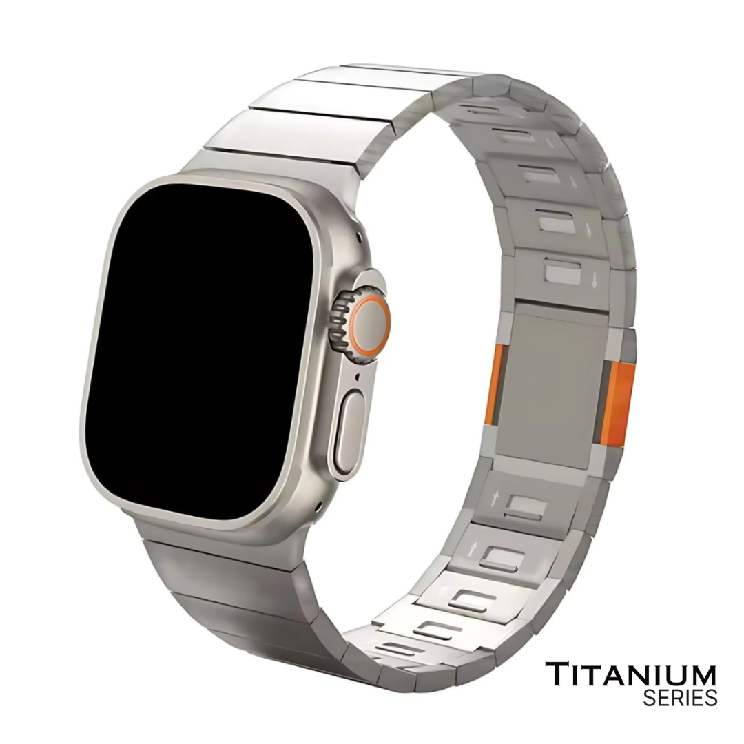 Cinturino a Maglie in Titanio per Apple Watch con Chiusura Magnetica