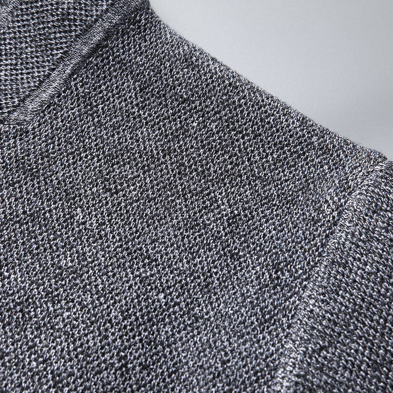 Cardigan a Maglia con Colletto Alto e Doppio Bottone