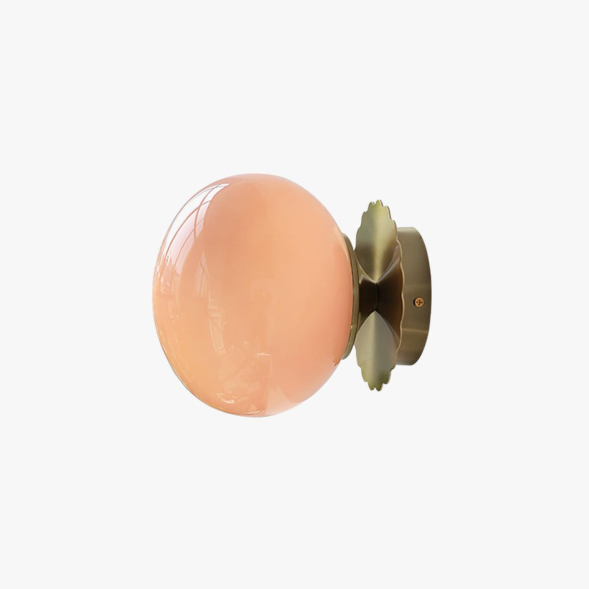 Applique da Parete a Sfera in Vetro e Metallo