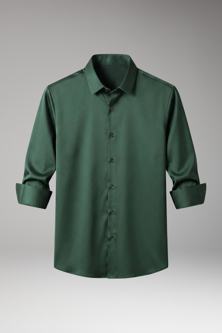 Camicia Uomo Slim Fit con Patta Bottoni e Colletto Classico