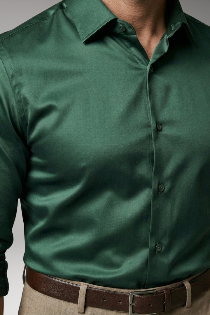 Camicia Uomo Slim Fit con Patta Bottoni e Colletto Classico