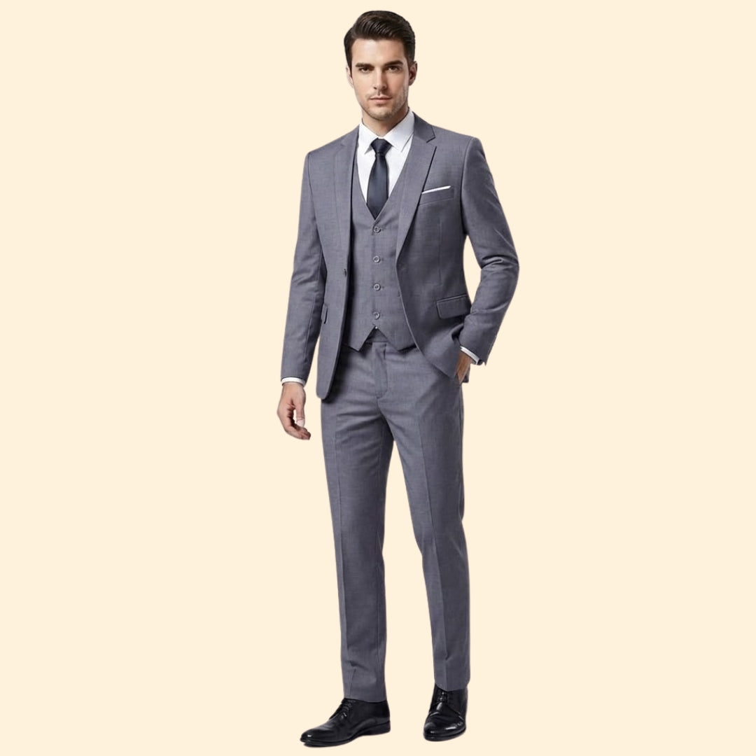 Completo Uomo 3 Pezzi con Giacca, Gilet e Pantaloni