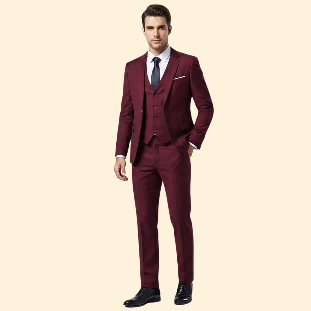 Completo Uomo 3 Pezzi con Giacca, Gilet e Pantaloni