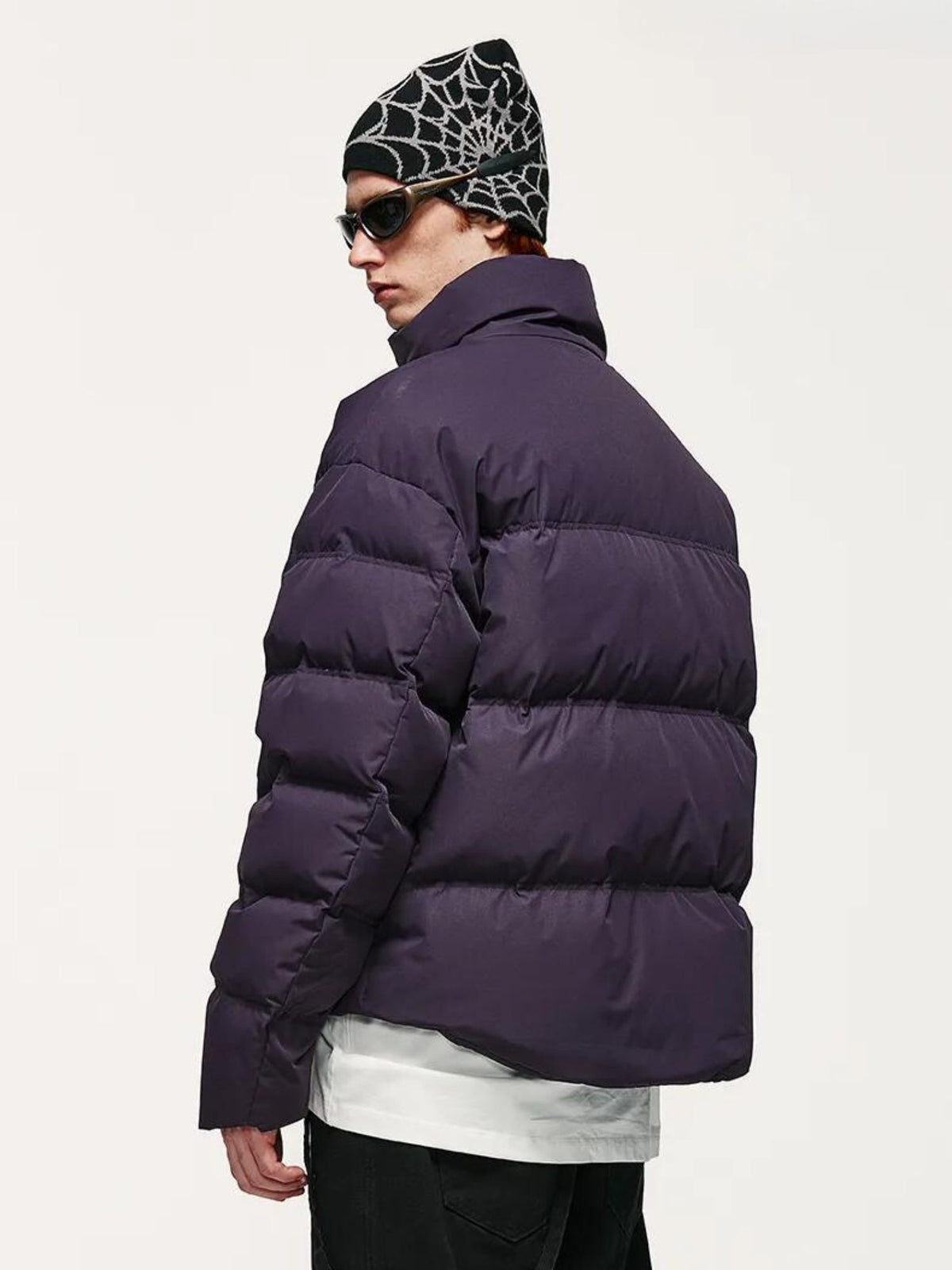 Piumino Corto Uomo Collo Alto con Zip Frontale