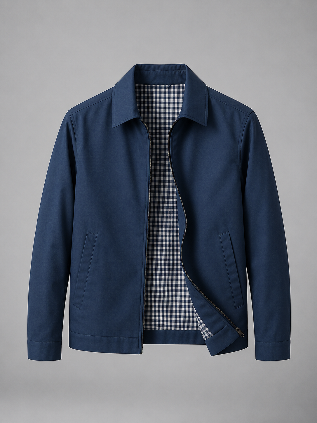 Giacca Uomo con Zip Integrale e Collo Classico