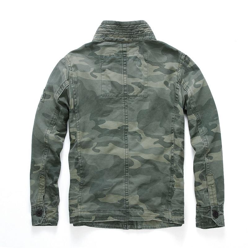 Giacca Uomo Corta Militare Camouflage con Colletto Alto