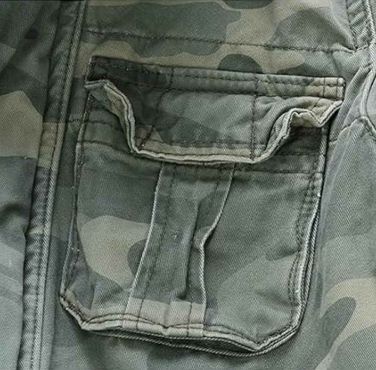 Giacca Uomo Corta Militare Camouflage con Colletto Alto