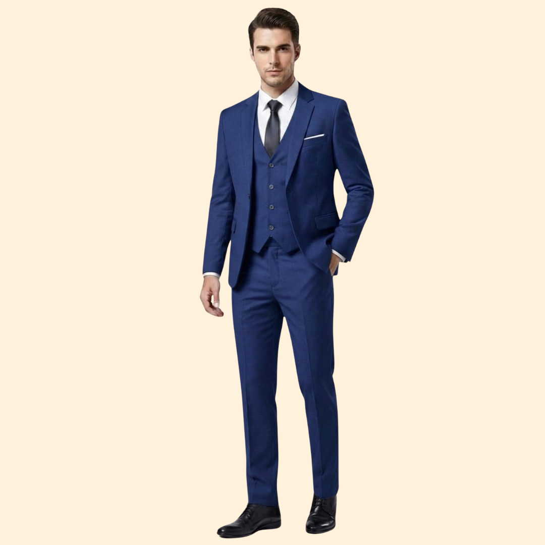 Completo Uomo 3 Pezzi con Giacca, Gilet e Pantaloni