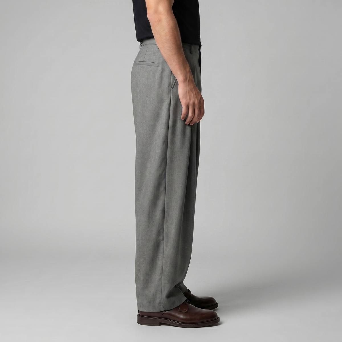 Pantaloni Uomo Sartoriali a Gamba Ampia con Pince