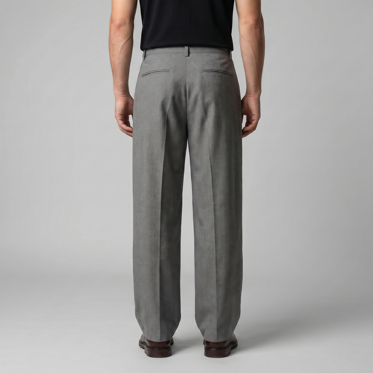 Pantaloni Uomo Sartoriali a Gamba Ampia con Pince