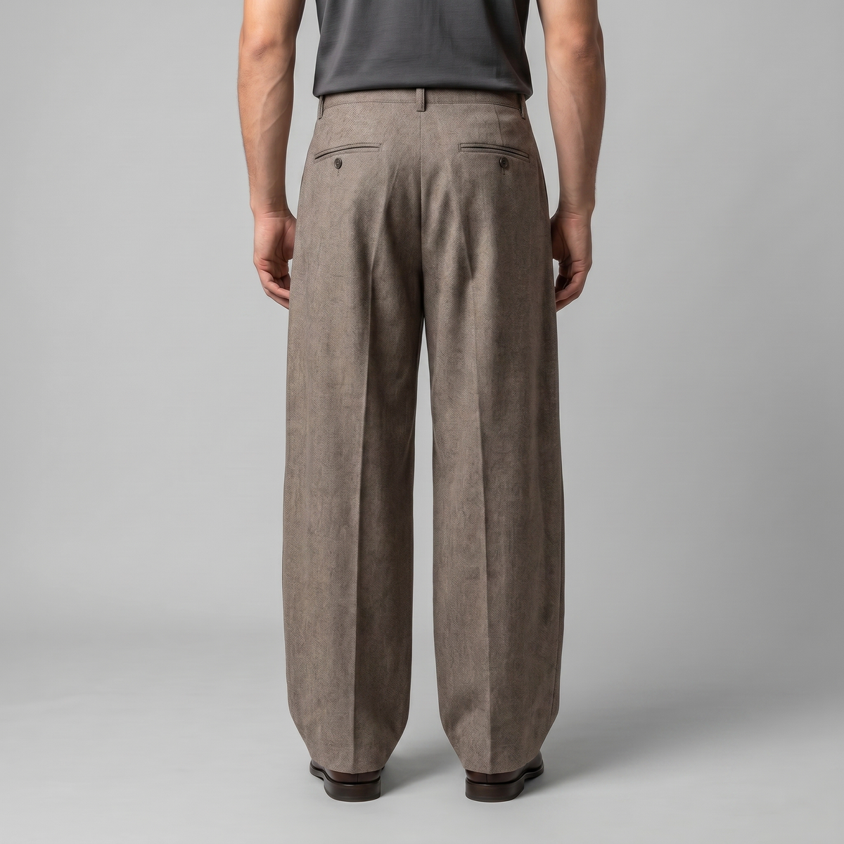Pantaloni Uomo Sartoriali a Gamba Ampia con Pince