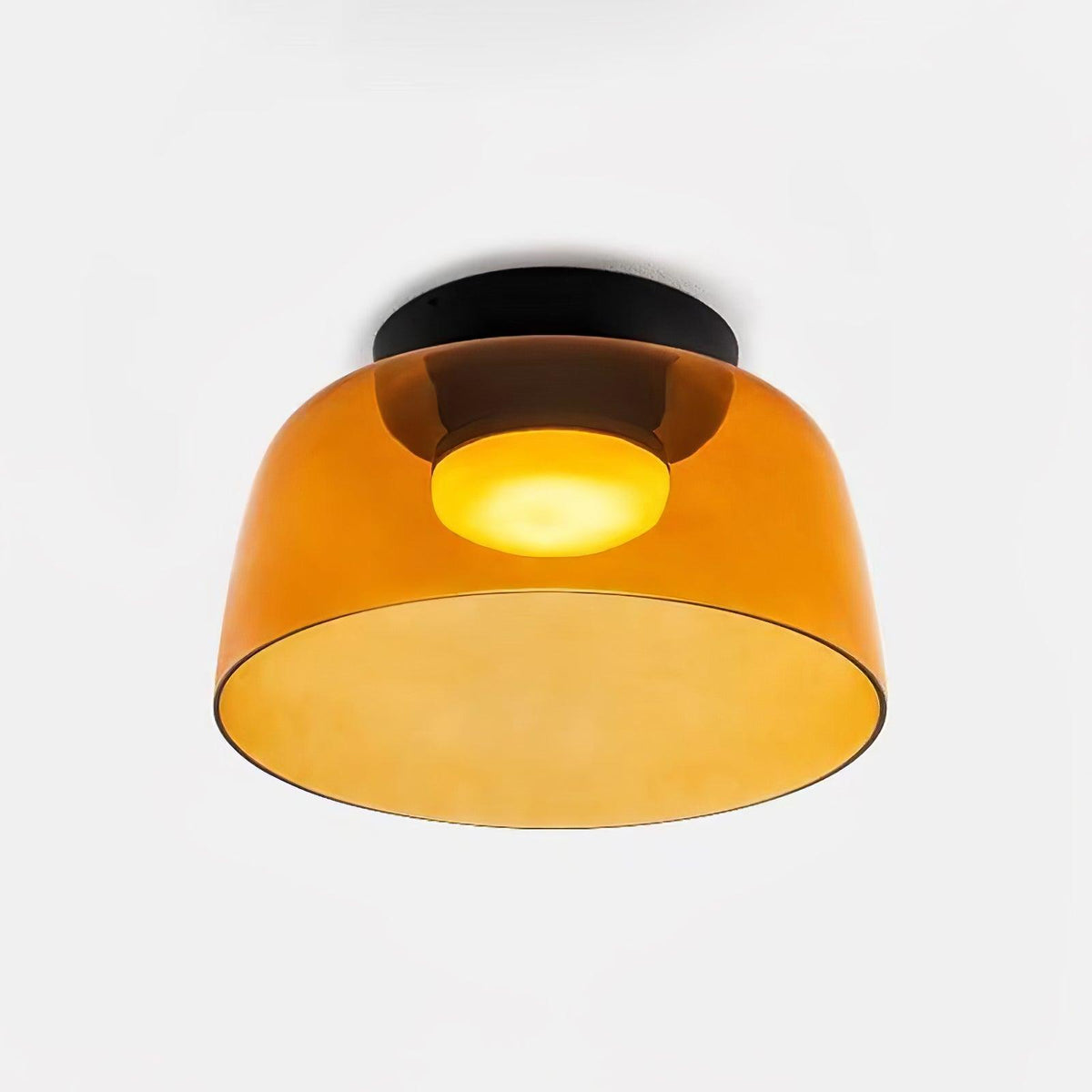 Minimalist Ceiling Light Integrated LED Smoked Glass  15