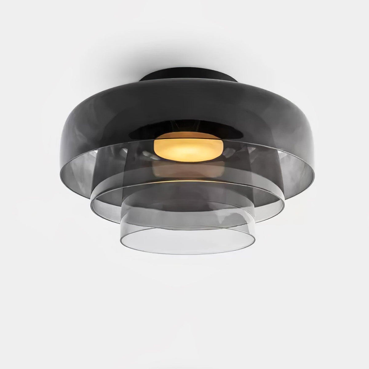 Minimalist Ceiling Light Integrated LED Smoked Glass  17