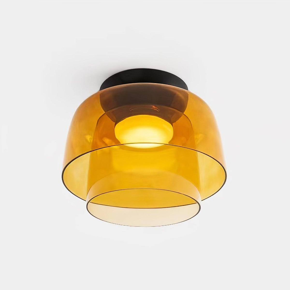 Minimalist Ceiling Light Integrated LED Smoked Glass  19