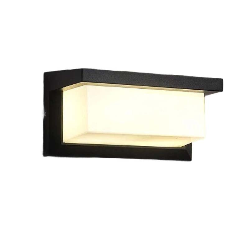 Applique da Esterno con Sensore di Movimento LED Nera Impermeabile