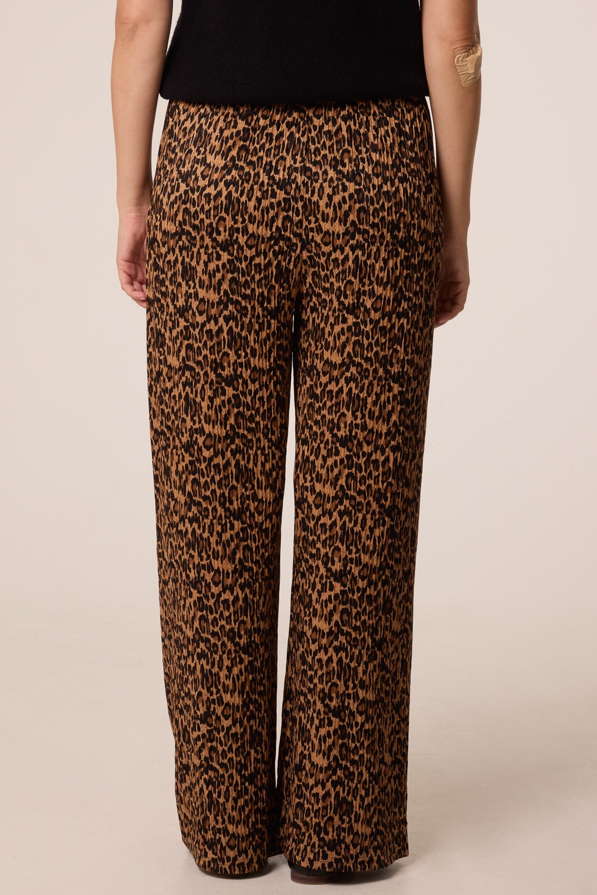 Pantaloni Donna a Zampa Larga Stampa Leopardo