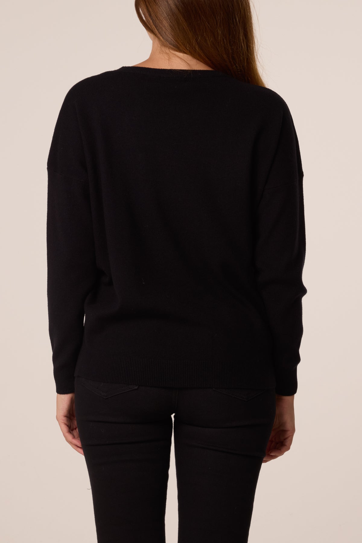 Maglione Donna con Paillettes e Fiocco Leopardato