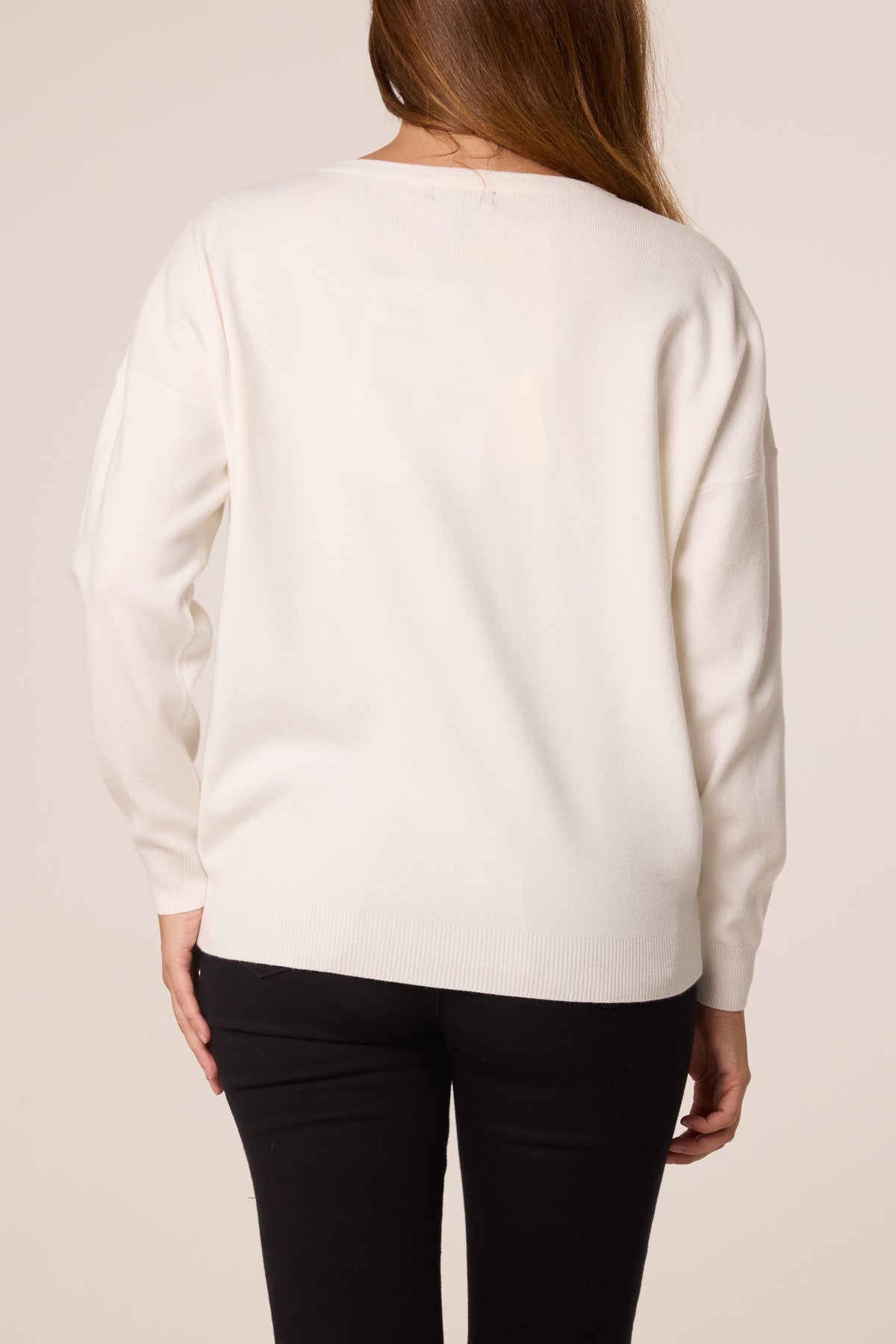 Maglione Donna con Paillettes e Fiocco Leopardato