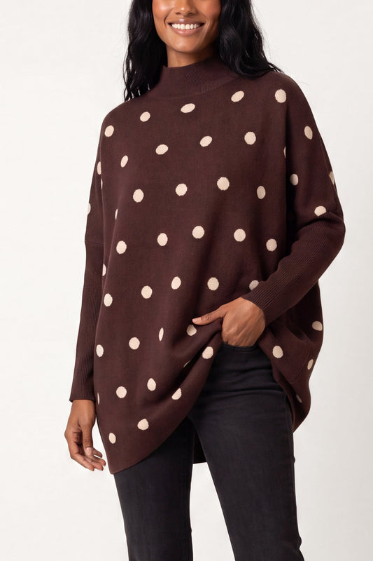 Maglione Donna a Pois Manica Pipistrello