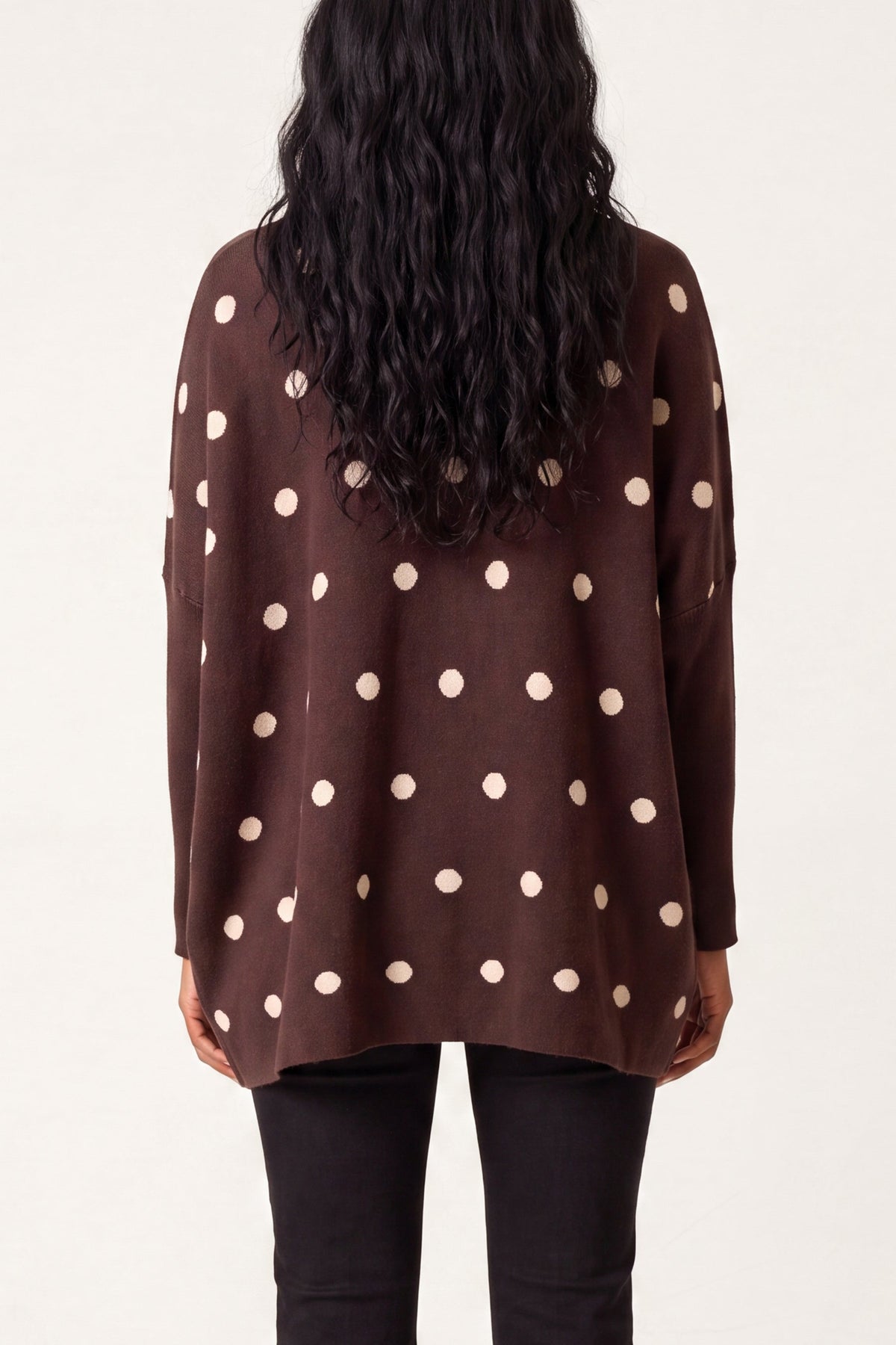 Maglione Donna a Pois Manica Pipistrello