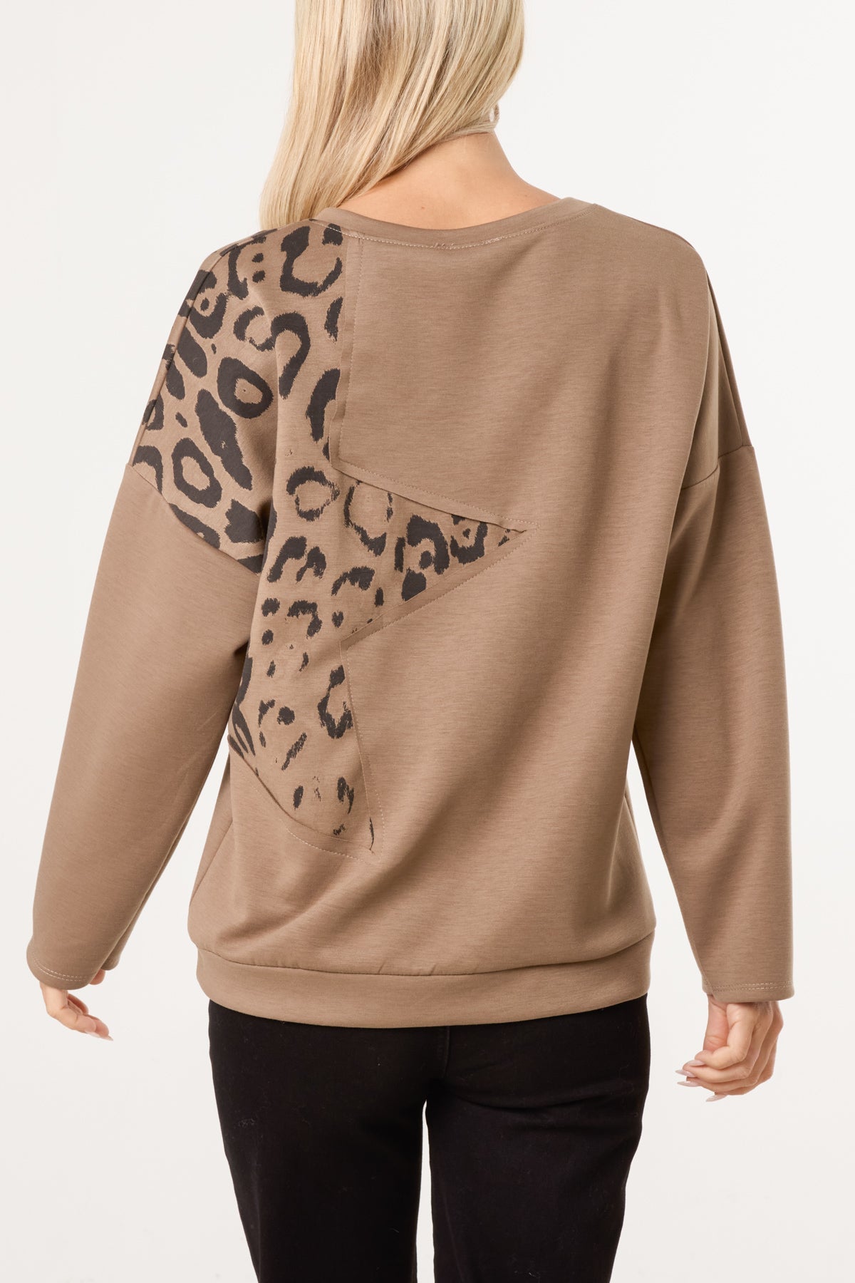 Maglione Donna Stella Leopardo con Borchie