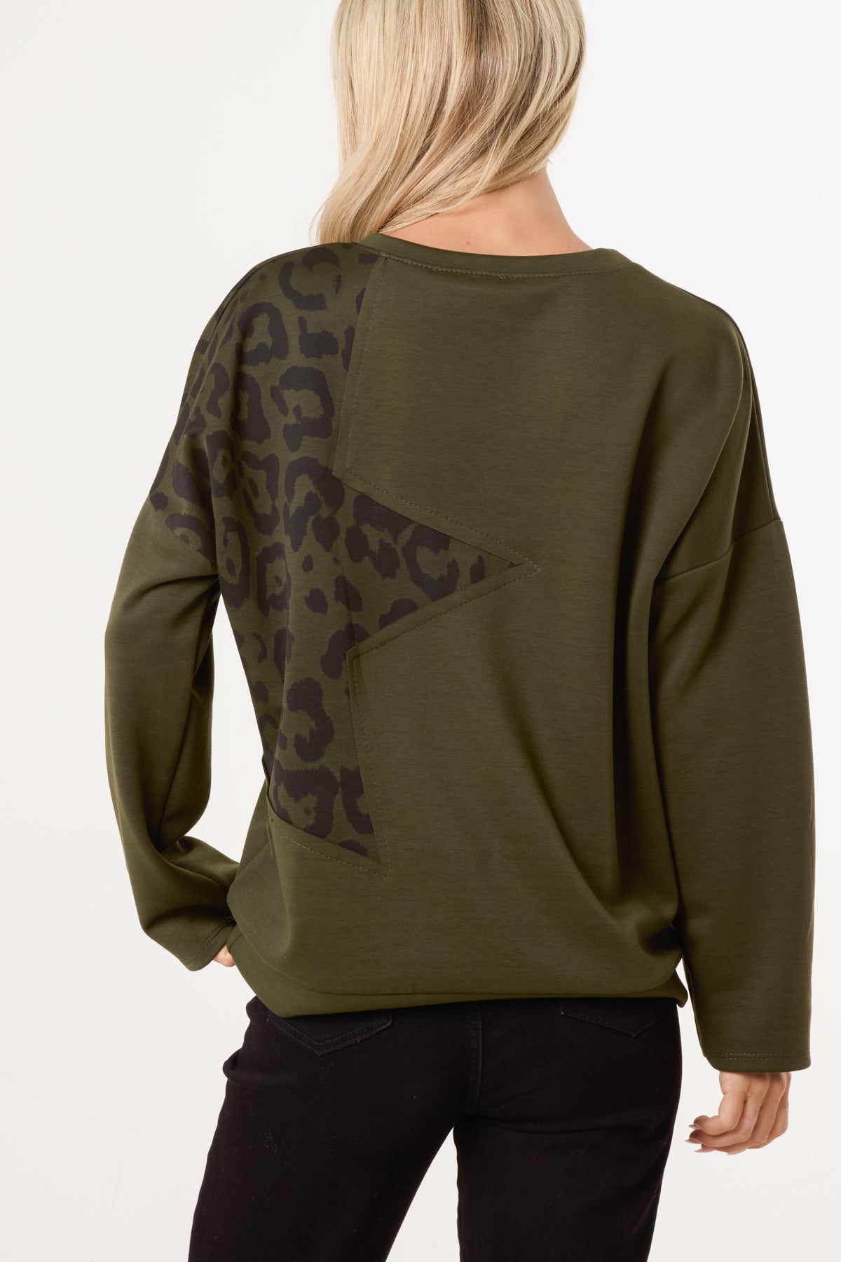 Maglione Donna Stella Leopardo con Borchie