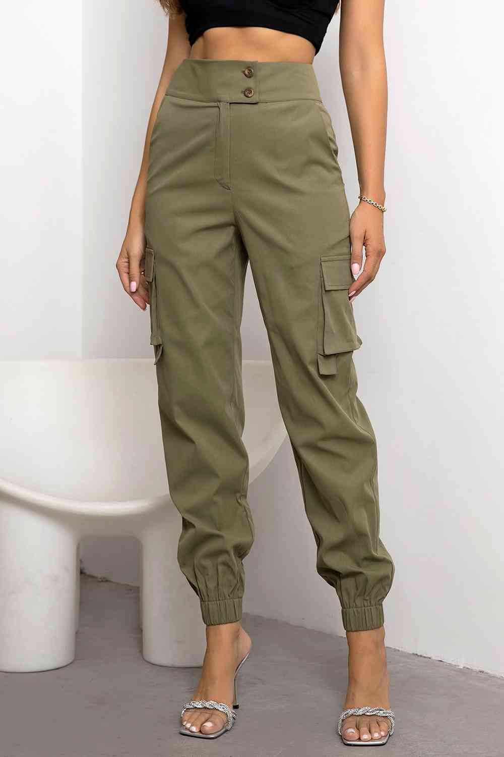 Pantaloni Slim Fit Donna – Stile Cargo con Tasche per Uso Casual