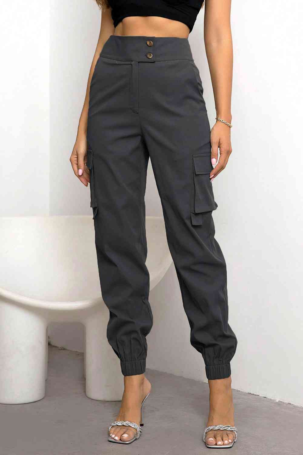 Pantaloni Slim Fit Donna – Stile Cargo con Tasche per Uso Casual