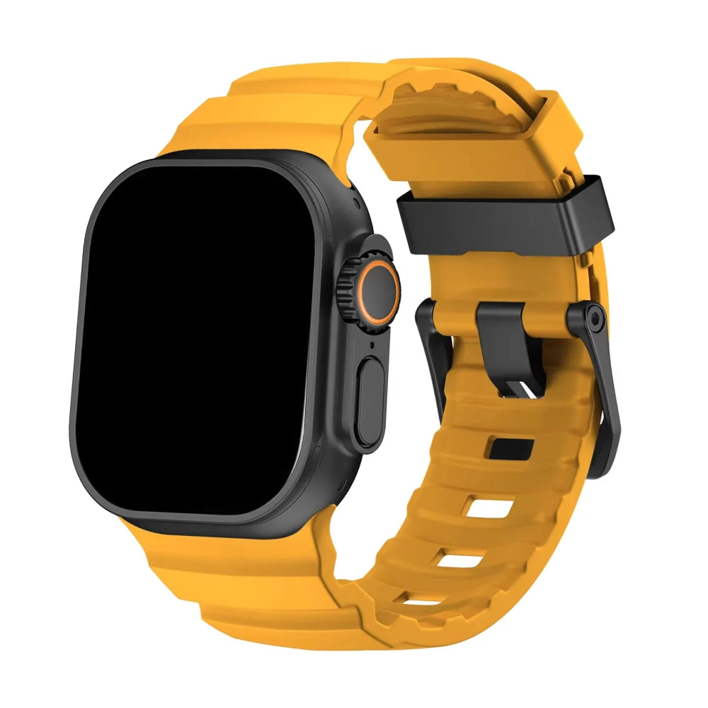 Cinturino Sportivo in Silicone per Apple Watch con Fibbia in Titanio