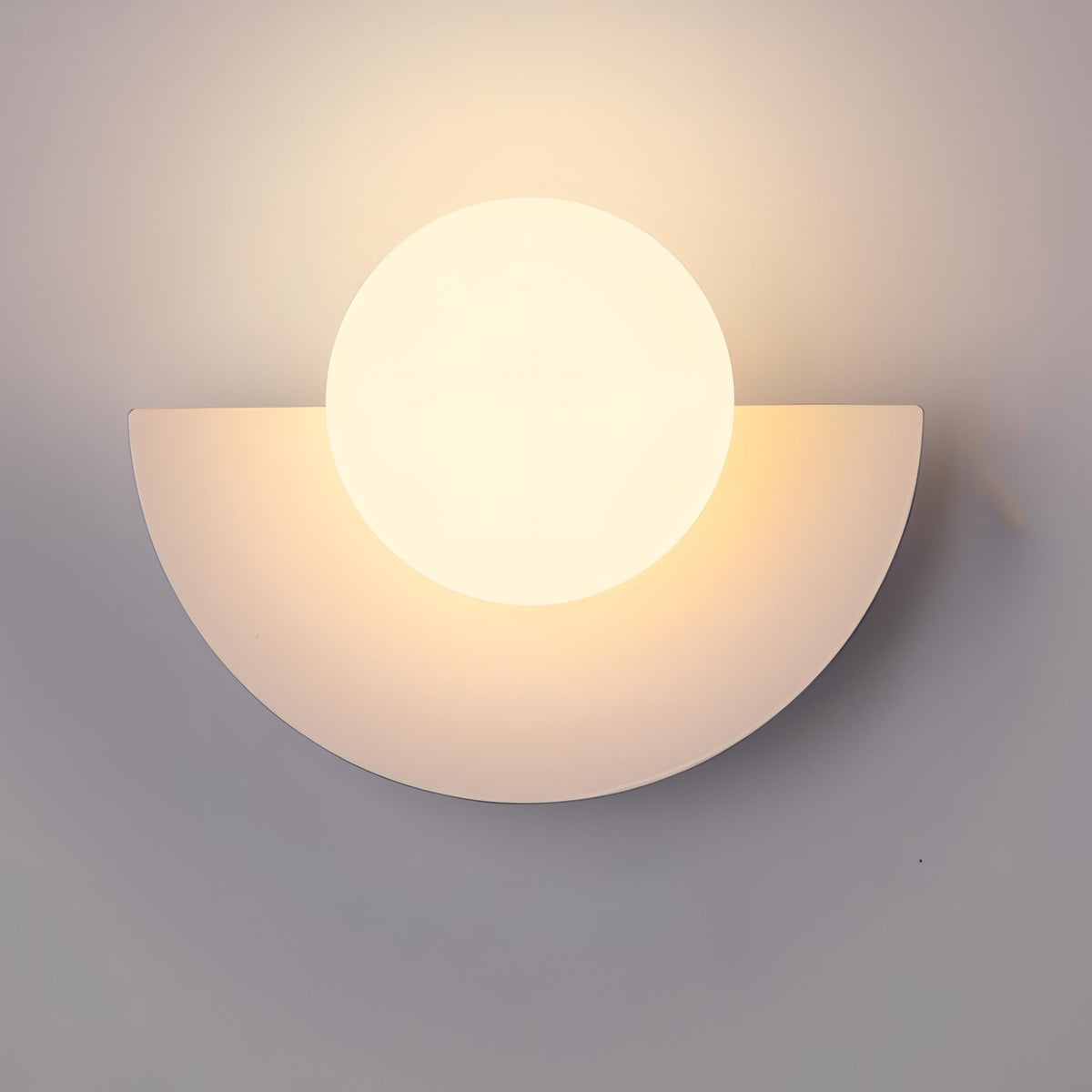 Nordic Semi-Round Wall Lamp – Contemporary LED Wall Sconce Lighting for Hallway and Living Space 0