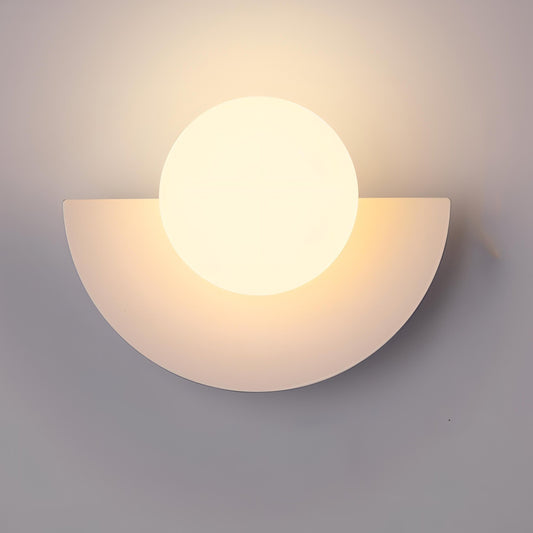 Nordic Semi-Round Wall Lamp – Contemporary LED Wall Sconce Lighting for Hallway and Living Space 0