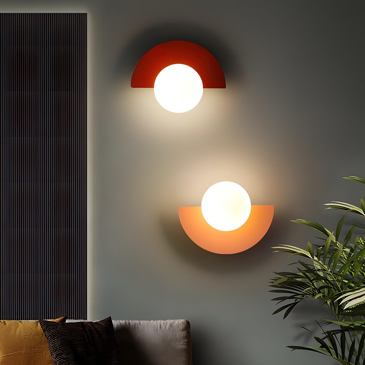 Nordic Semi-Round Wall Lamp – Contemporary LED Wall Sconce Lighting for Hallway and Living Space 1