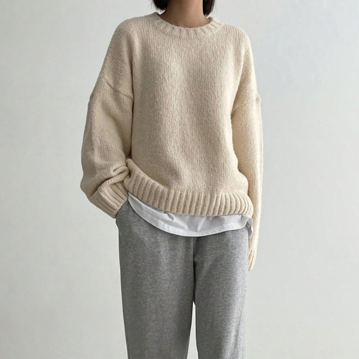 Donna - Maglia oversize - Stile girocollo