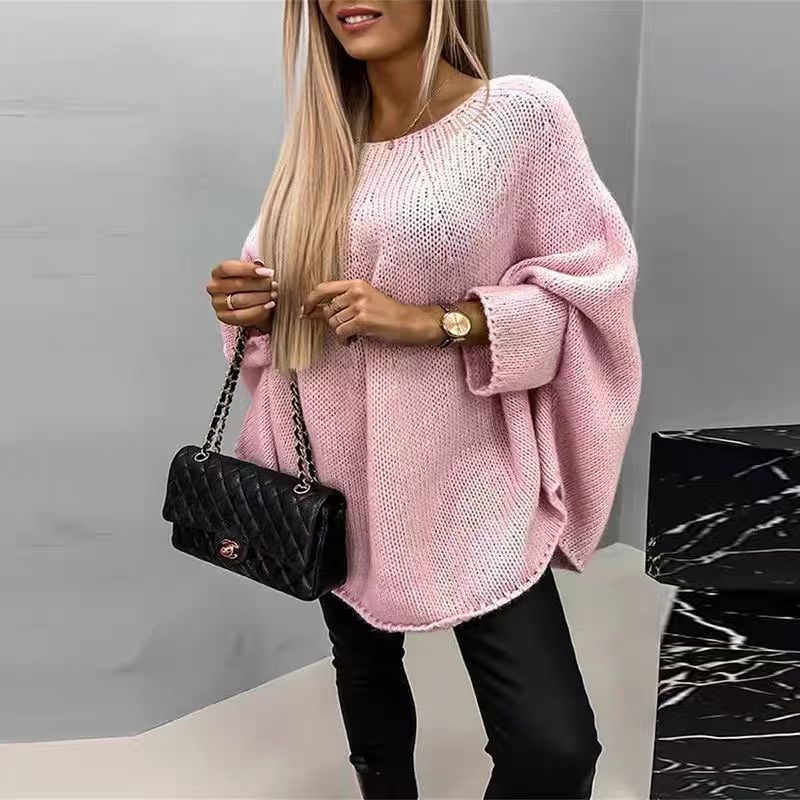 Donna - Poncho in maglia - Maniche morbide