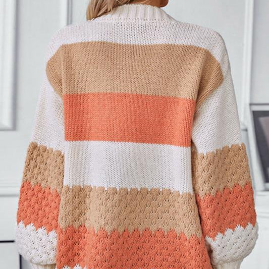 Donna - Cardigan oversize in maglia - Stile accogliente