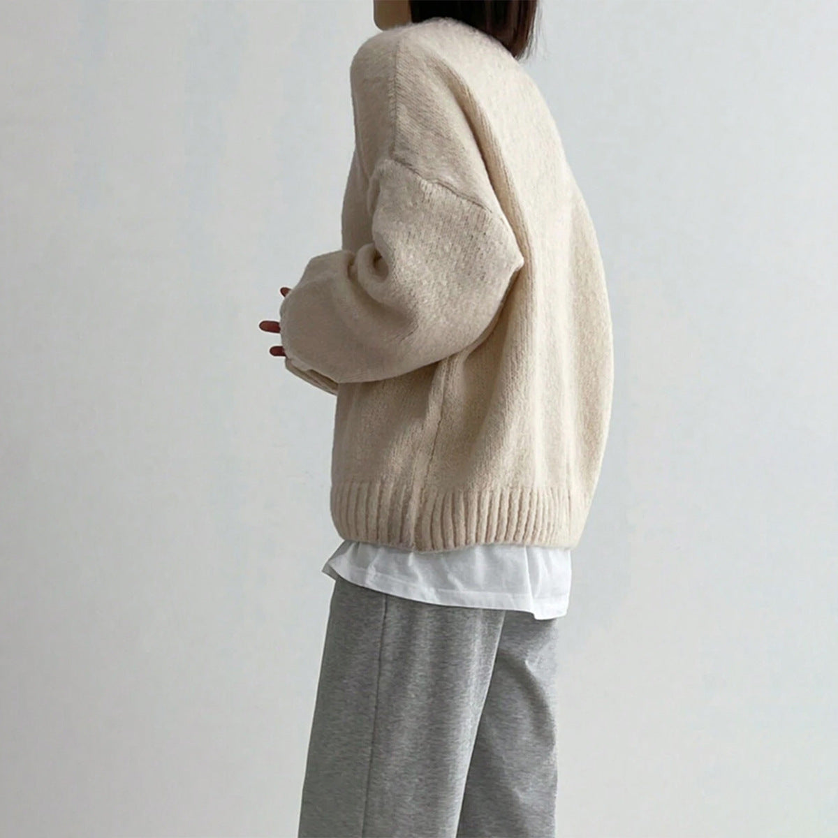 Donna - Maglia oversize - Stile girocollo
