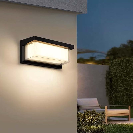 Applique da Esterno con Sensore di Movimento LED Nera Impermeabile
