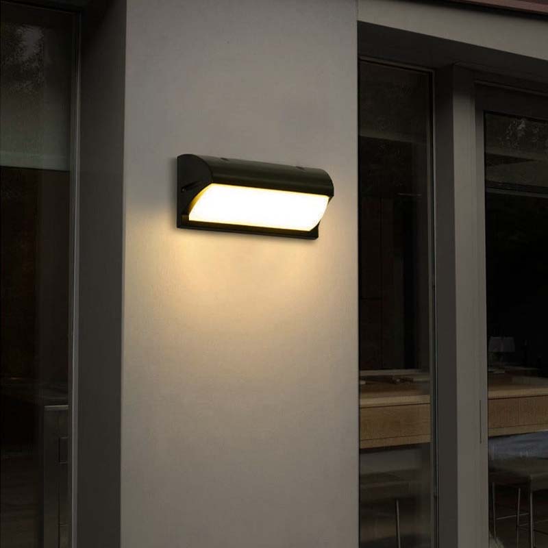 Applique da Esterno con Sensore di Movimento LED Nera Impermeabile
