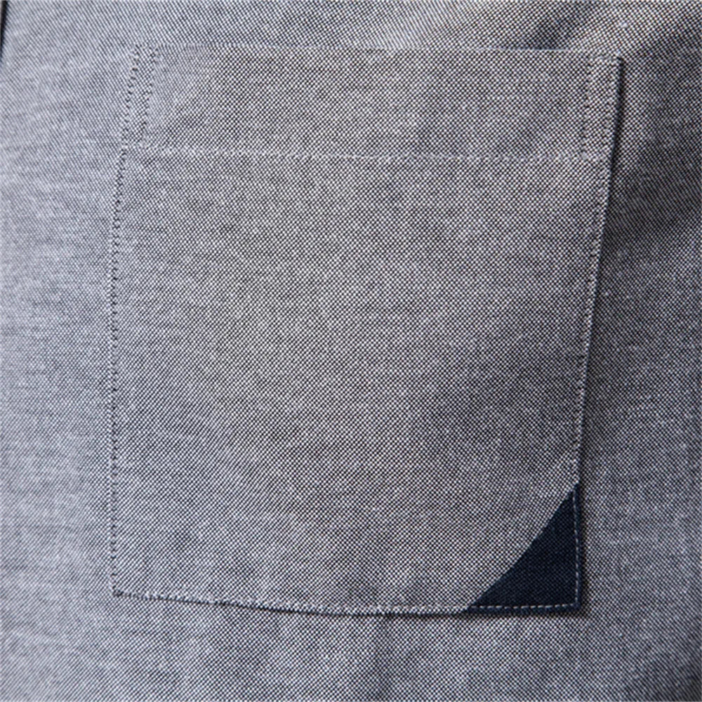 Camicia Slim Fit da Uomo – Con Collo Button-Down e Taschino, Adatta per Lavoro e Uso Quotidiano