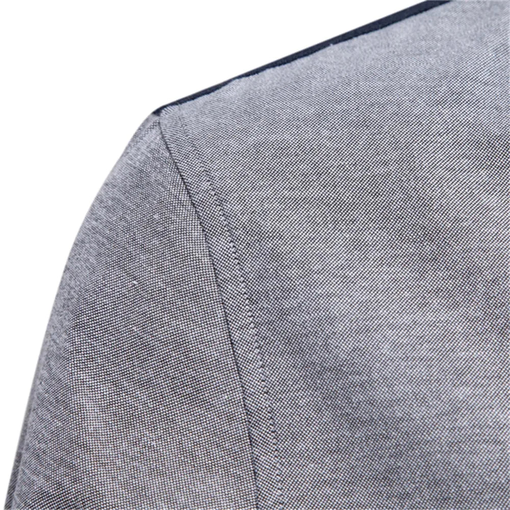 Camicia Slim Fit da Uomo – Con Collo Button-Down e Taschino, Adatta per Lavoro e Uso Quotidiano