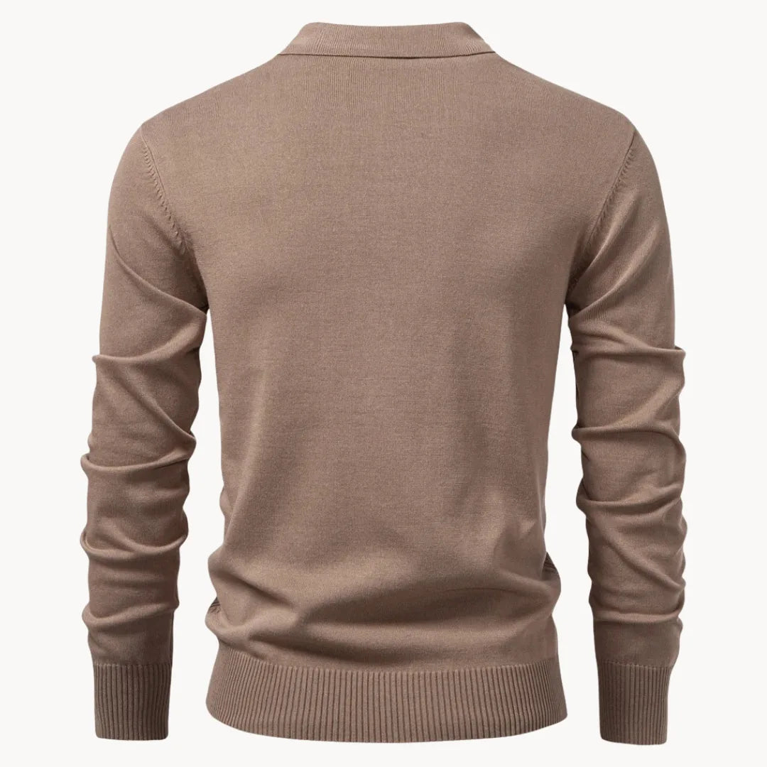 Polo Slim Fit da Uomo – Chiusura Lampo Corto, Adatta per Uso Casual e Quotidiano
